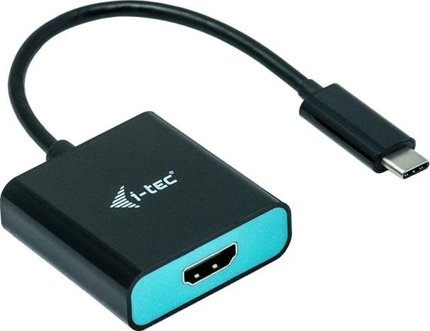 Adapter USB-C në HDMI I-Tec, 4K/60Hz, 0.15m, zi/turkeze