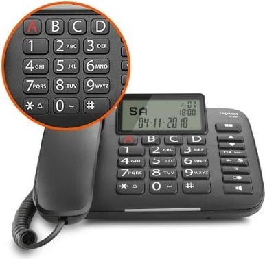 Telefon fiks Gigaset DL380 me kabllo, i zi