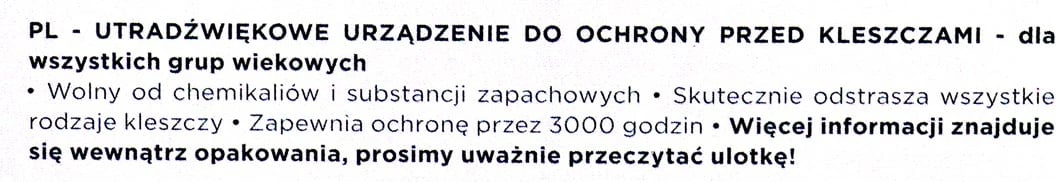 Pajisje ultrasonike kundër rriqrave për kafshë, TICKLESS, ngjyrë portokalli