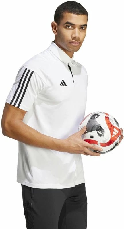 Maicë adidas Tiro 23 Competition Polo për meshkuj, e bardhë