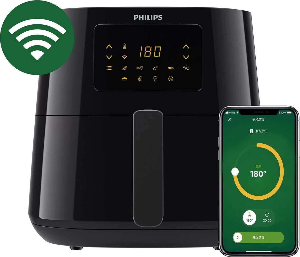Fritezë me ajër të nxehtë Philips HD9280/90, e zezë