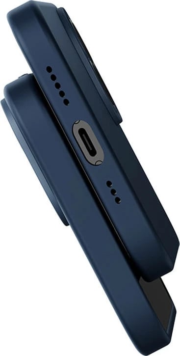 Mbështjellës magnetik Baseus Liquid Silica me xham të temperuar për iPhone 14 Plus, kaltër
