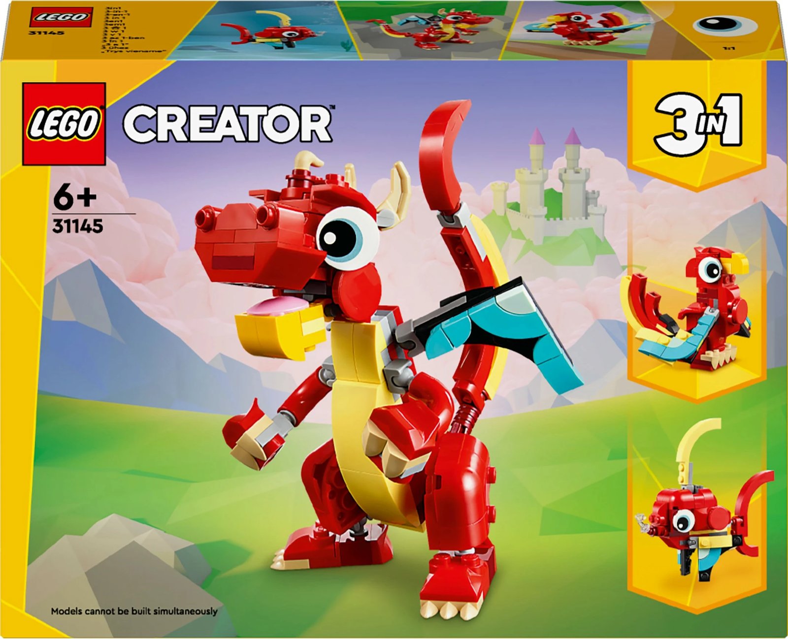 Set ndërtimi LEGO Red Dragon, 149 pjesë, shumëngjyrësh