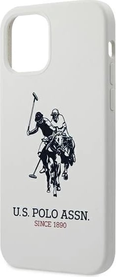 Mbështjellës U.S. Polo Assn. USHCP12MSLHRWH për iPhone 12/12 Pro 6.1", silikon, bardhë