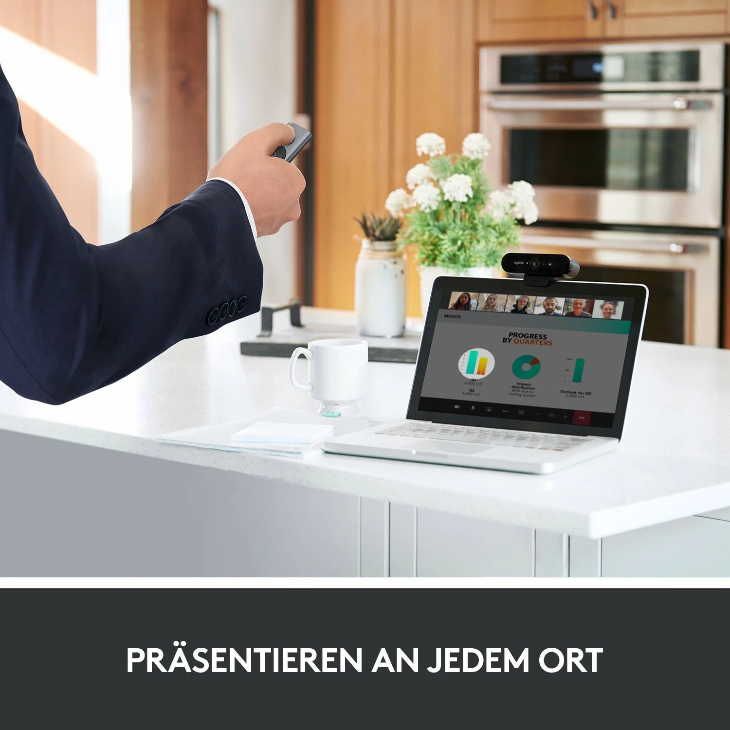 Prezantues Logitech Spotlight, Bluetooth/RF, USB, 30 m, ngjyrë ari