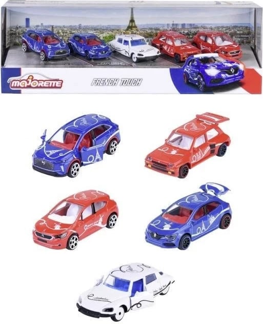 Set autek Majorette French Touch, 5 copë, Kuq/Blu/Bardhë