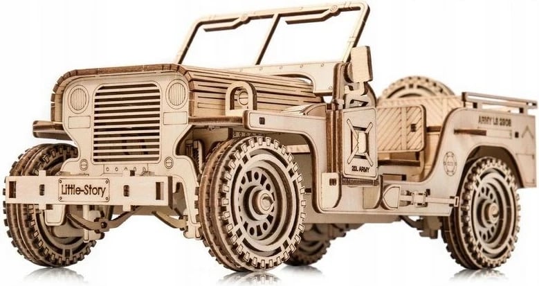 Puzzle druri 3D Jeep ushtarak, model E014 70152