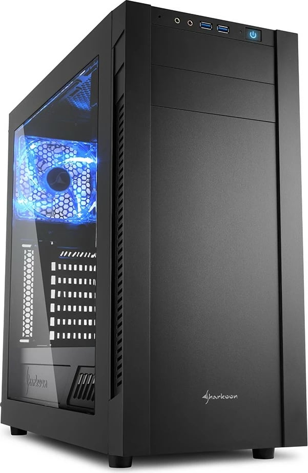 Kasë Sharkoon S25-W, Midi Tower, ATX, micro ATX, Mini-ITX, e zezë