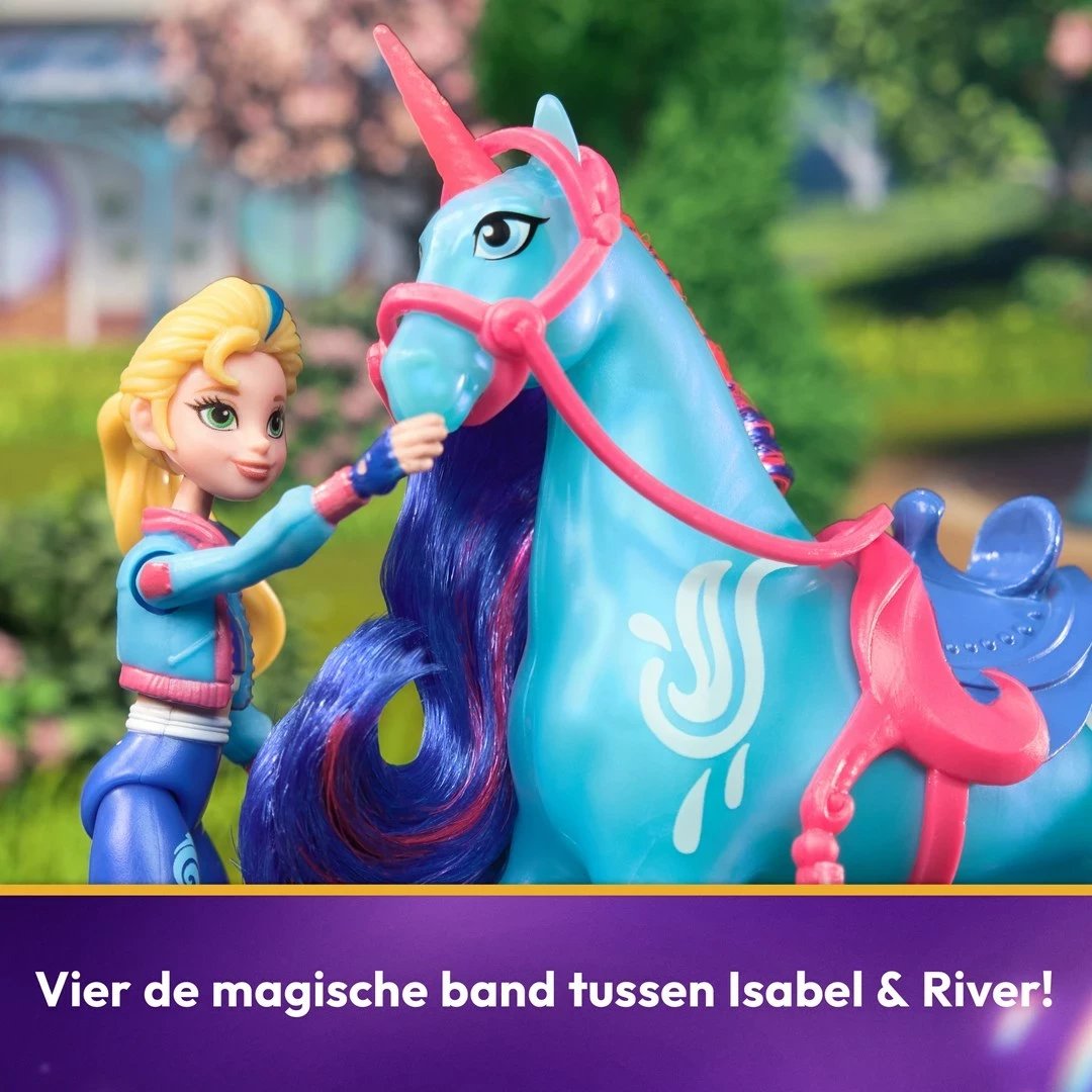 Lodra SPIN MASTER Unicorn Academy Isabel & River, me kukull dhe njëbrirësh, shumëngjyrëshe