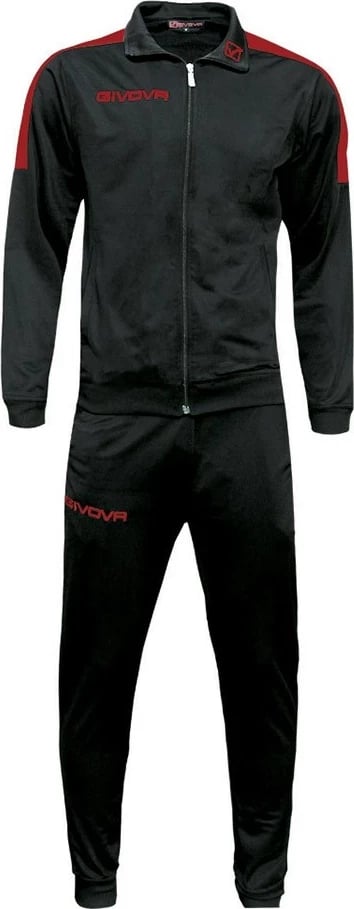 Tuta Givova Revolution TR033, E zezë e kuqe, 2XL