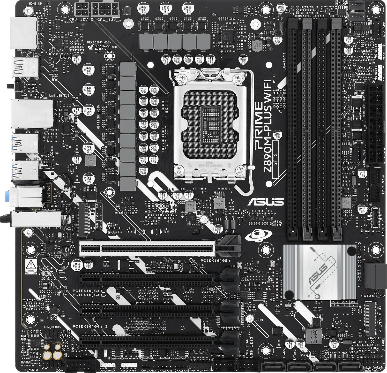 Pllakë amë ASUS PRIME Z890M-PLUS WIFI, Intel, LGA 1851, DDR5, 192 GB
