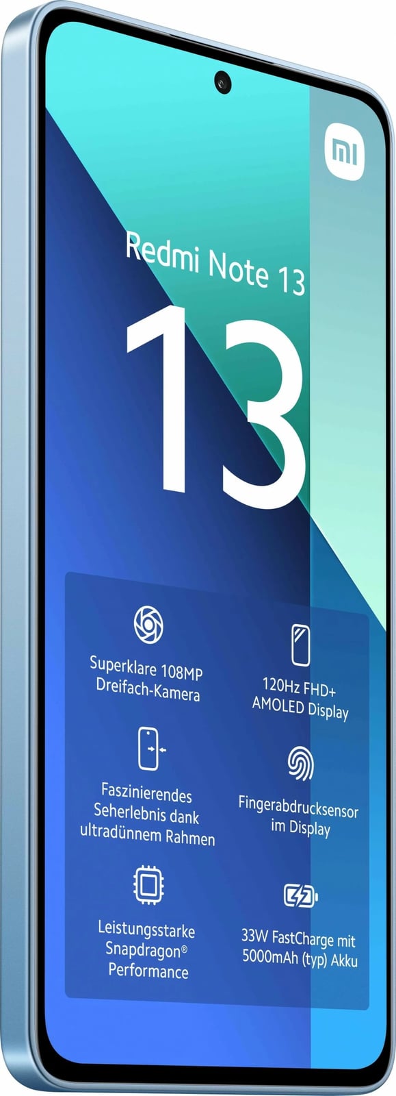 Celular Xiaomi Redmi Note 13, 6 GB, 128 GB, 108 MP, Ice Blue