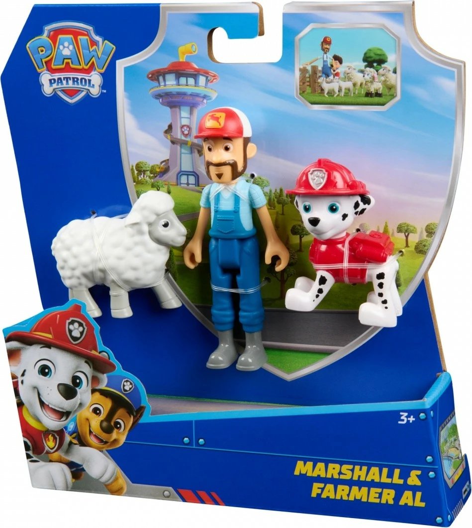 Set figurina Paw Patrol Spin Master Marshall & Farmer Al, plastikë