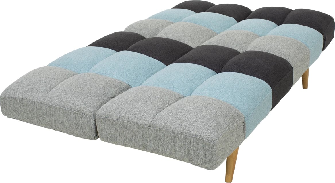 Krevat-sofa 3 vendesh Freddo, material shumëngjyrësh, 182x81x84cm