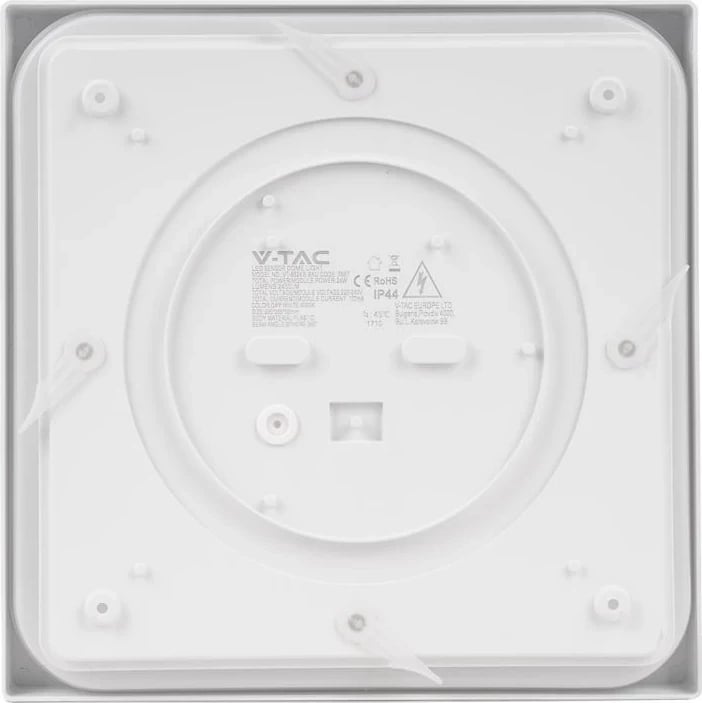 Plafond V-TAC VT-8624SW-SQ, 24W, 30x30cm, detektor lëvizjesh, 4000K, e bardhë