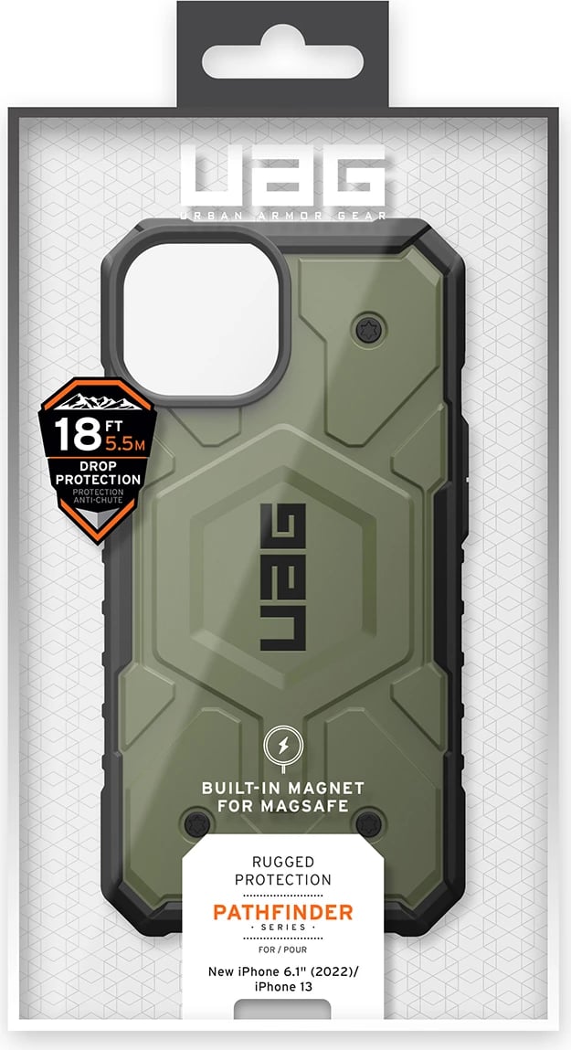 Mbështjellës UAG Pathfinder MagSafe për iPhone 14 Plus, i gjelbër
