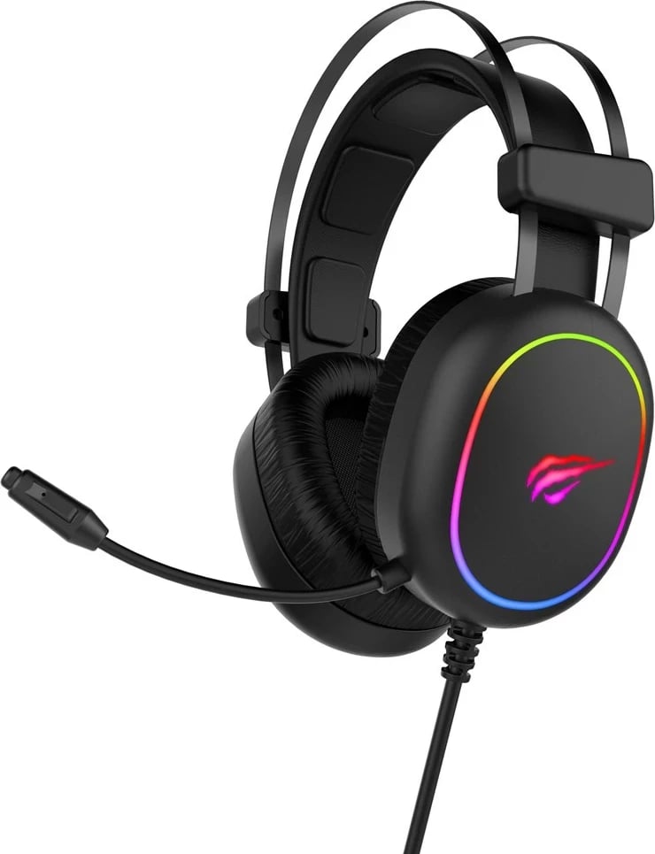 Kufje gaming Havit H2016d, me RGB, me kabllo, e zezë