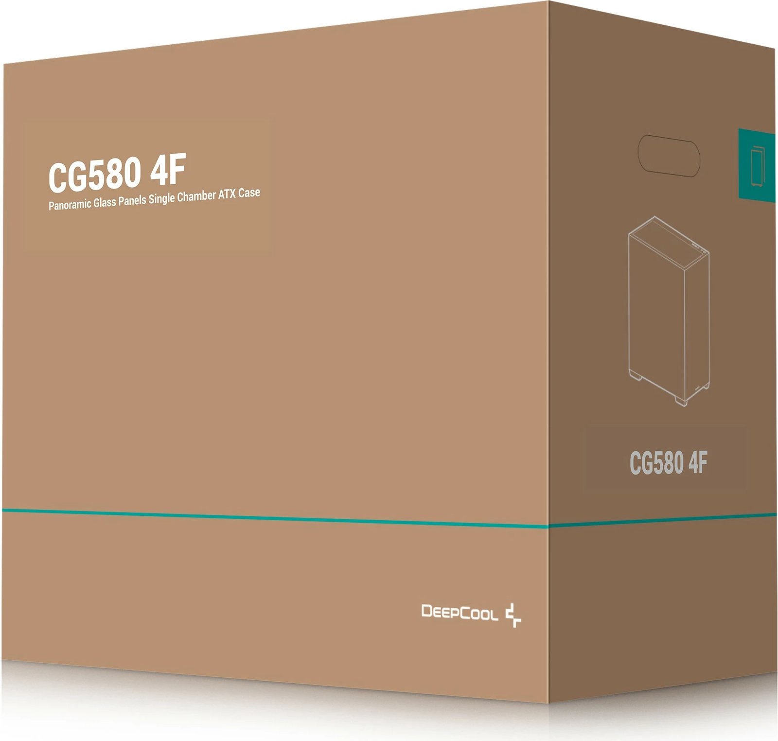 Kasë Deepcool CG580 4F, Midi Tower, ATX, xham i temperuar, e zezë