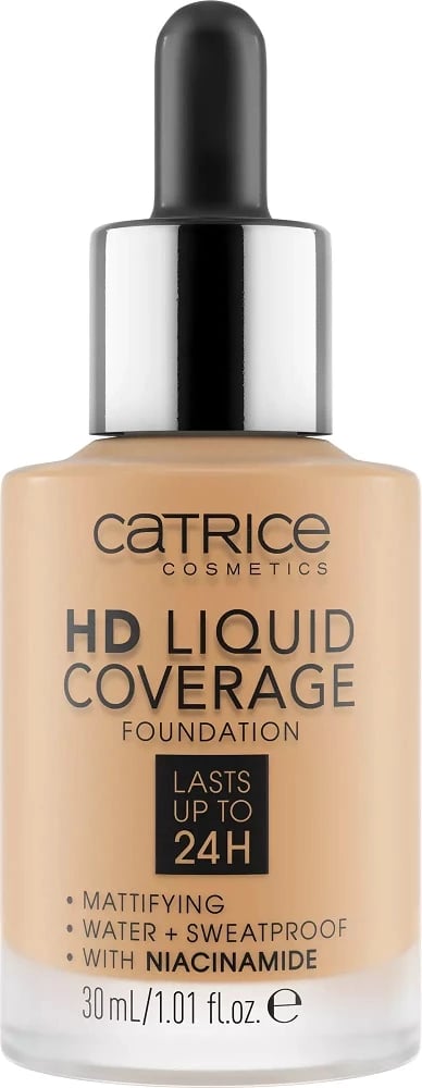 Fondatinë Catrice HD Liquid Coverage Foundation 24H Mattifying për femra 035 Natural Beige 30ml