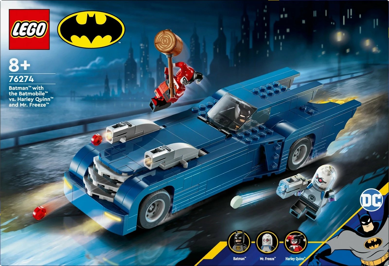 Set lodrash LEGO Super Heroes Batman me Batmobile 76274, 435 pjesë, për fëmijë, Blu