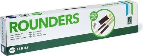 Set lojë Palant/Rounders Tactic 541-200, për familje, me shkop druri dhe top, E zezë/Druri/E verdhë