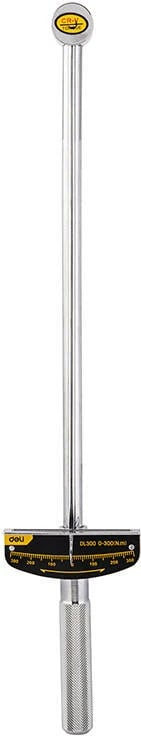 Çelës momenti Deli Tools EDL300, 1/2", 0-300 Nm, argjend