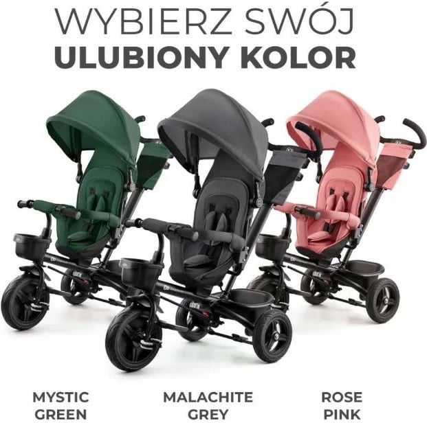 Biçikletë tre-rrotëshe Kinderkraft Tri-ride AVEO, për fëmijë, Malachite Grey