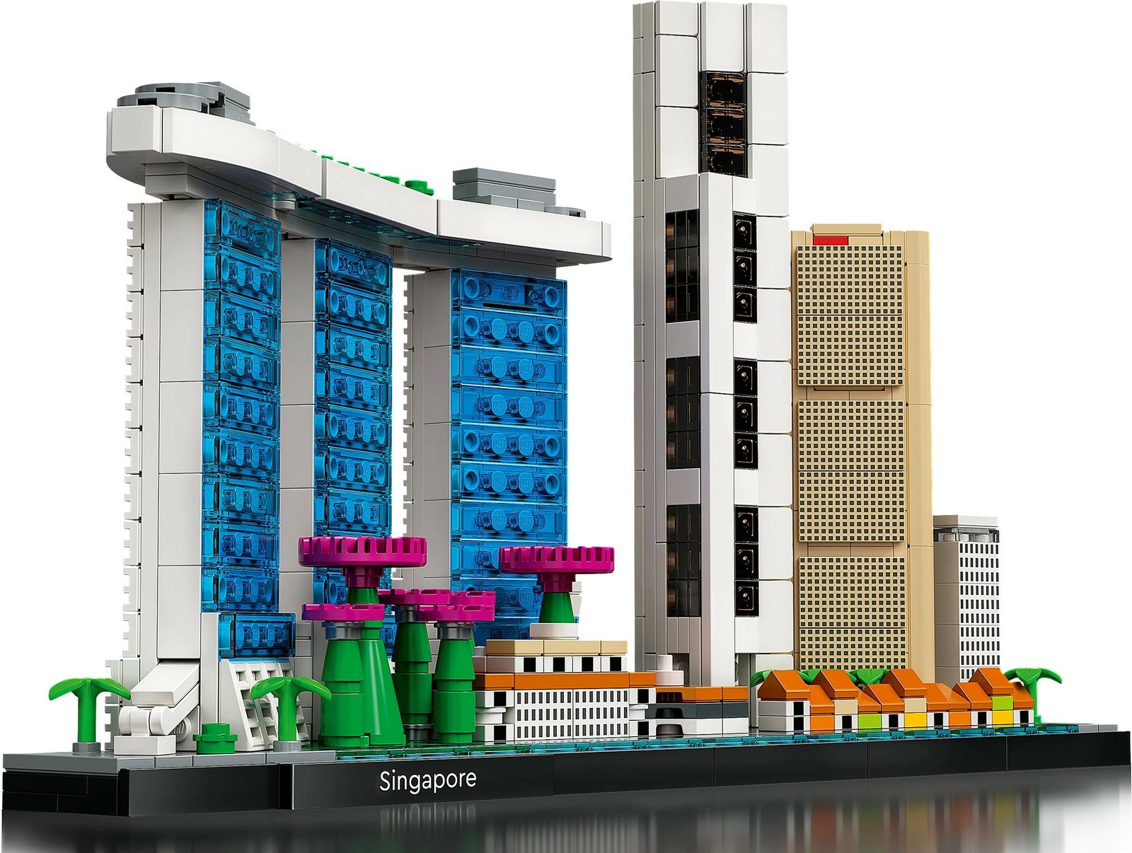 Set ndërtimi LEGO Architecture 21057 Singapur, 827 pjesë, multikolor