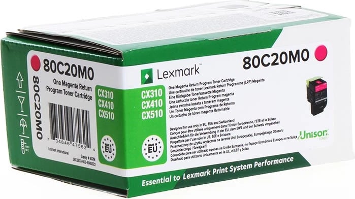 Toner Lexmark 80C20M0 standard rreth 1000 faqe Magenta