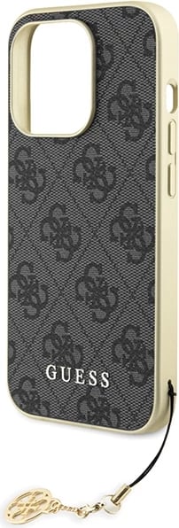 Mbështjellës Guess GUHCP15LGF4GGR për iPhone 15 Pro 6.1", 4G Charms Collection, Gri