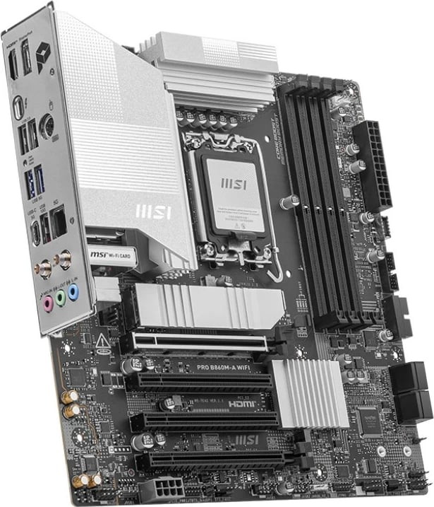 Pllakë amë MSI PRO B860M-A WIFI, Intel B860, micro ATX, E zezë