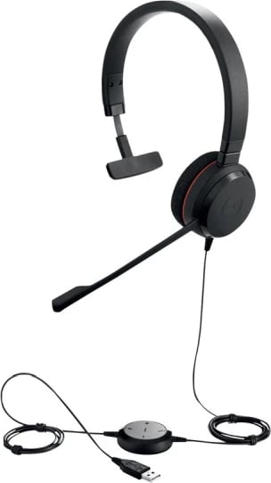 Headset, Jabra, EV20MS 4993-823-109, mono me mikrofon, USB, i zi