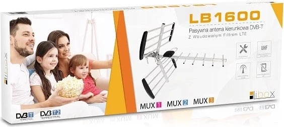Antenë e jashtme për TV Libox DVB-T, 18 dB, e zezë 