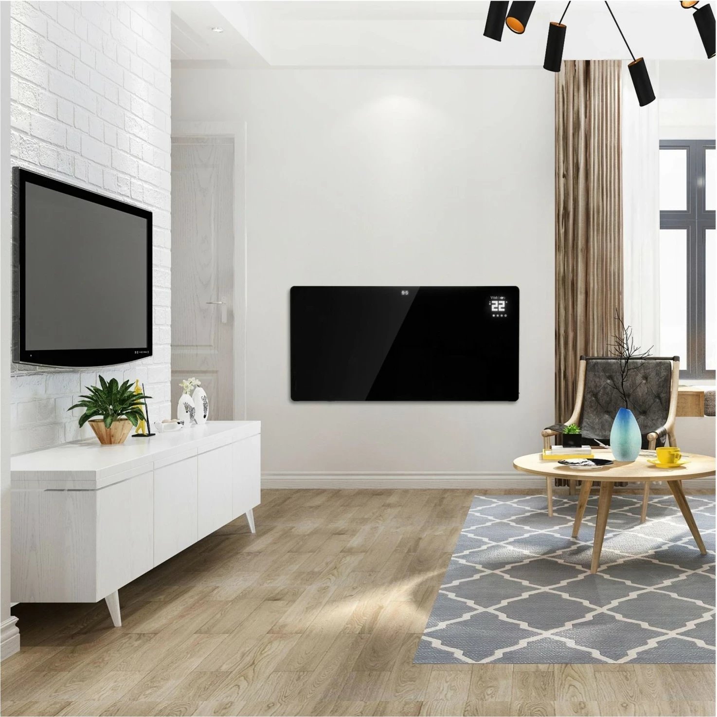 Ngrohës Webber Aura IGH720, 720W, ekran LED, kontroll me aplikacion, i zi