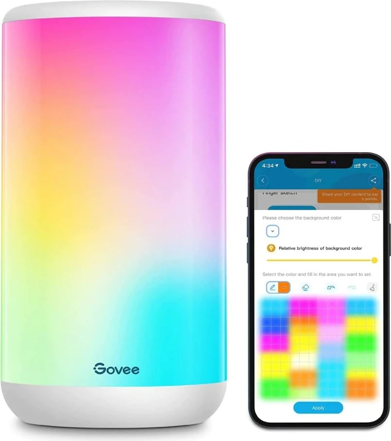 Llambë tavoline smart Govee Aura, wireless, e bardhë