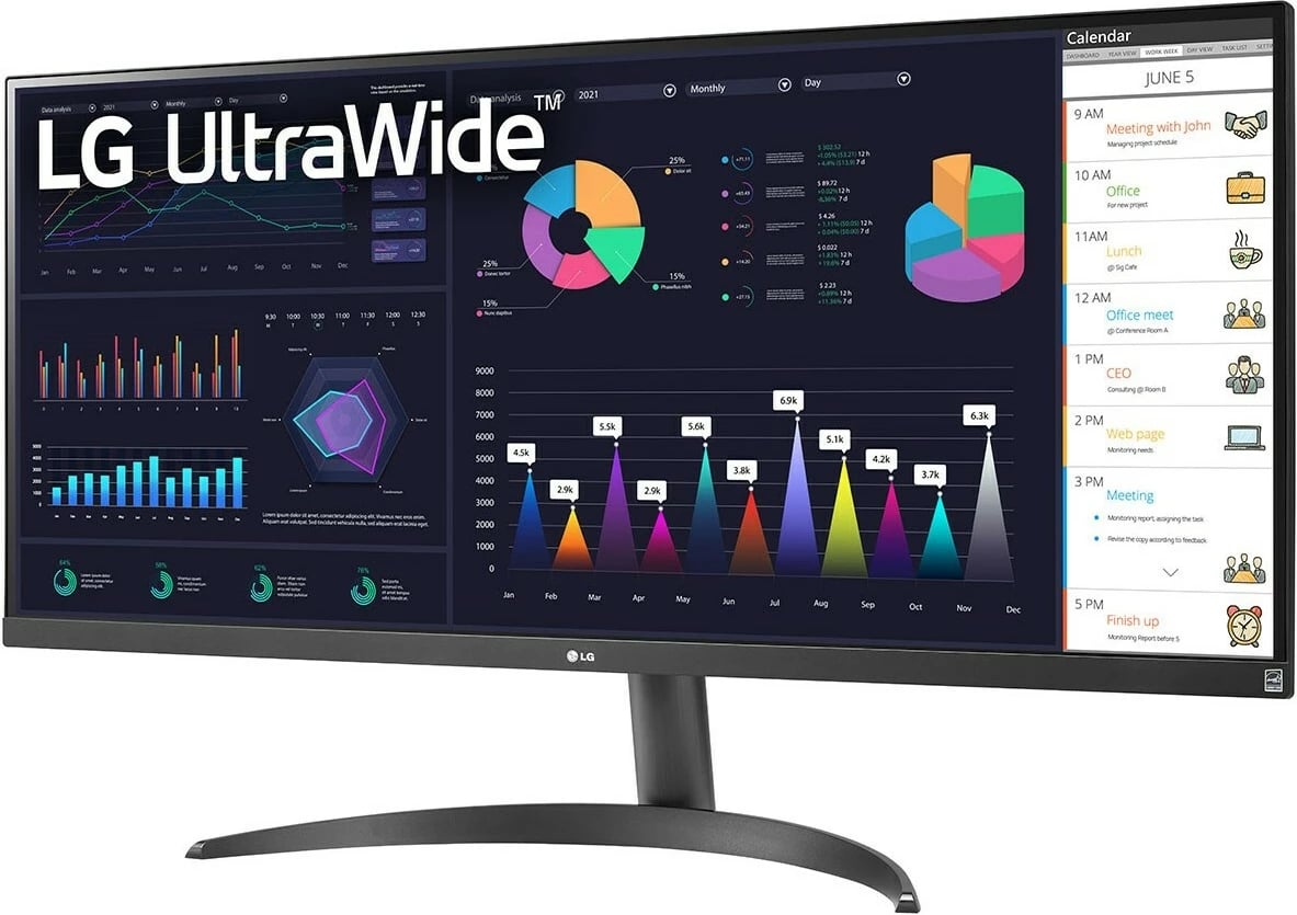 Monitor LG 34WQ500-B, 34", UltraWide Full HD, i zi