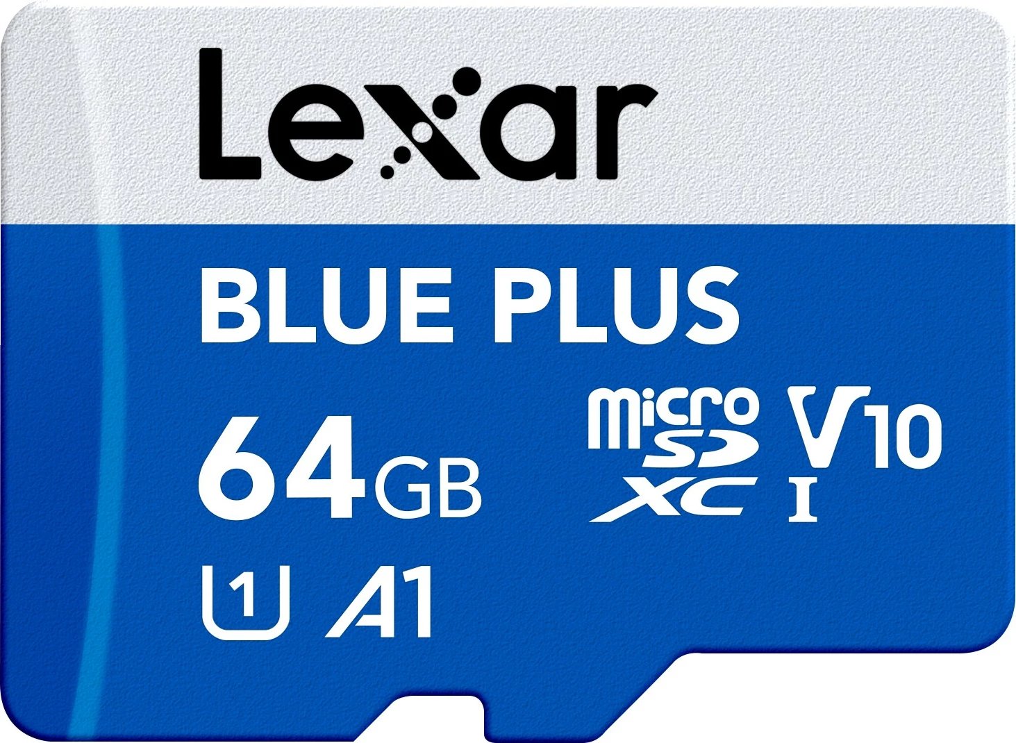 Kartë memorie microSD Lexar LMSBLPL064G-BNANG 64GB SDXC UHS-I C10 A1 U1 V10 100MB/s me adapter SD blu