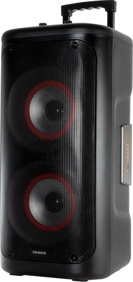 Altoparlant portativ AIWA KBTUS-450 me Bluetooth, 40W, i zi, me mikrofon dhe ndriçim LED