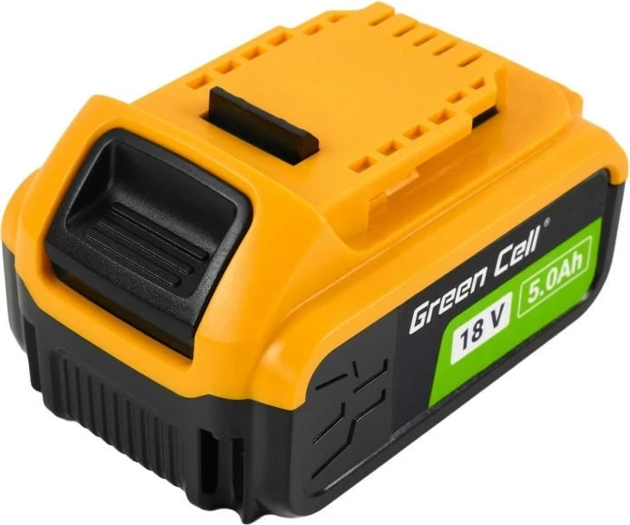 Bateri Green Cell PTDW18V5 për vegla pa kabllo, 5 Ah, 18 V, Verdhë