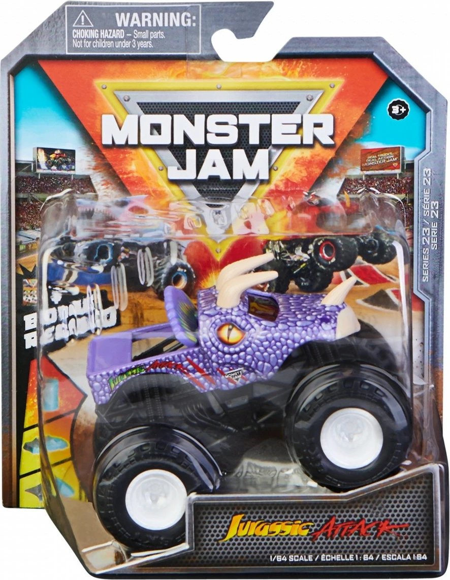 Lodër veturë Monster Jam Spin Master 1:64, metal dhe plastikë, ngjyra të përziera, 1 copë