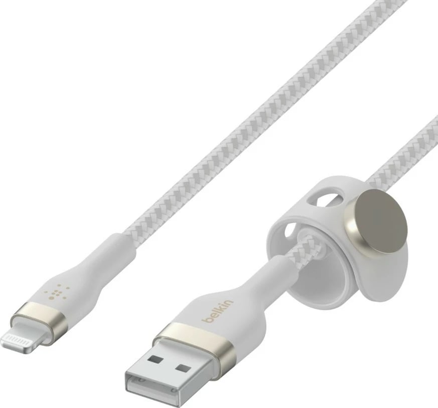Kabllo Belkin CAA010BT2MWH, 2 m, USB A, USB C/Lightning, Bardhë
