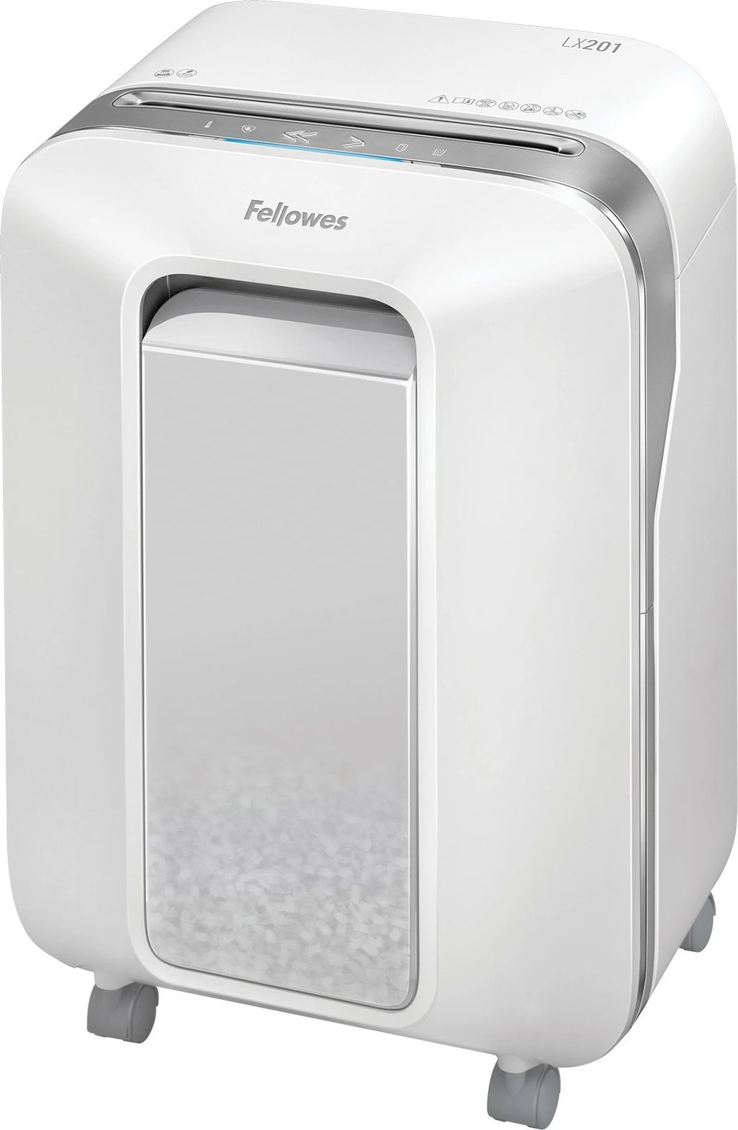 Shredder Fellowes Powershred LX201, Micro-cut, 22 L, e bardhë