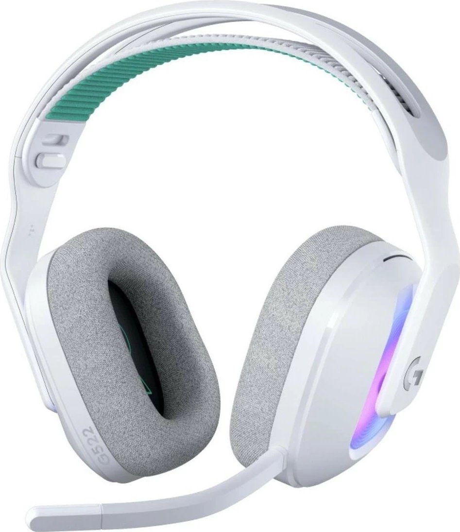 Kufje Logitech G522, wireless & USB-C, mikrofon, bardhë