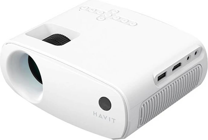 Projektor wireless Havit PJ207 PRO, 1280x720p, Android TV 9.0, Wi-Fi, Bardhë