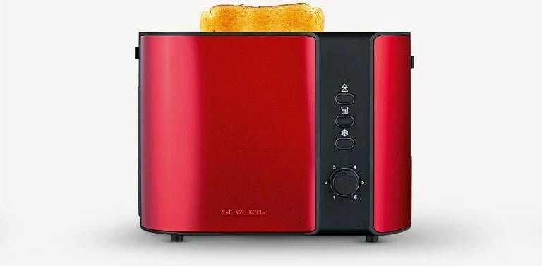 Tostier SEVERIN AT 2217, 2 feta, 800 W, Inoks, Kuqe