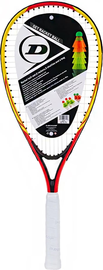 Set speedminton Dunlop unisex, verdhë-kuq