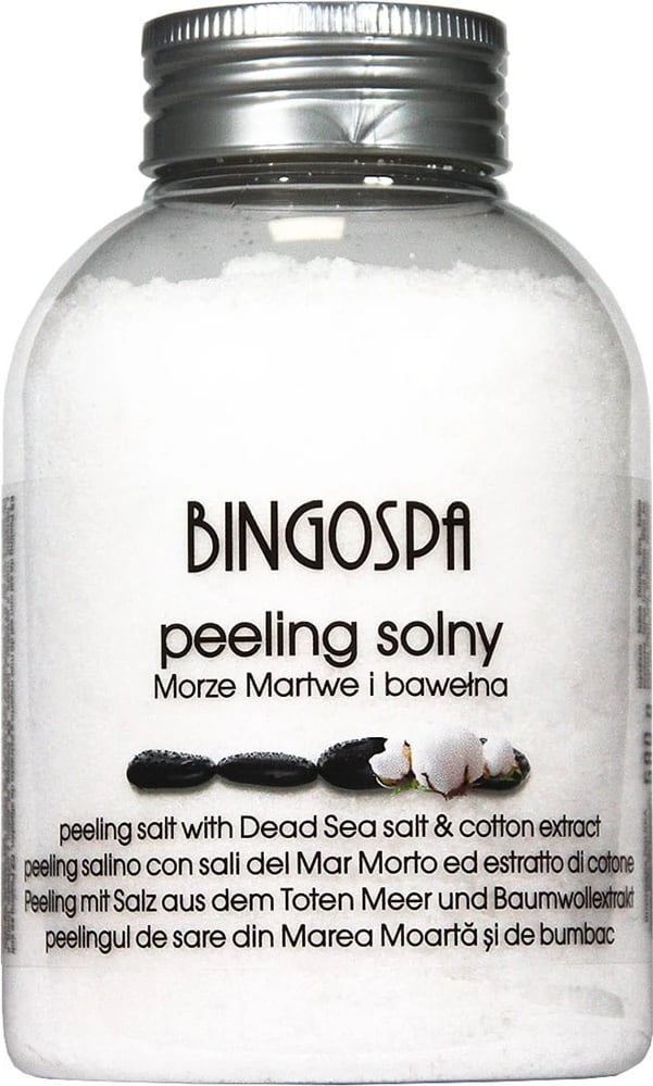 Peeling për trup BingoSpa me kripë të Detit të Vdekur dhe ekstrakt pambuku për femra, 580g