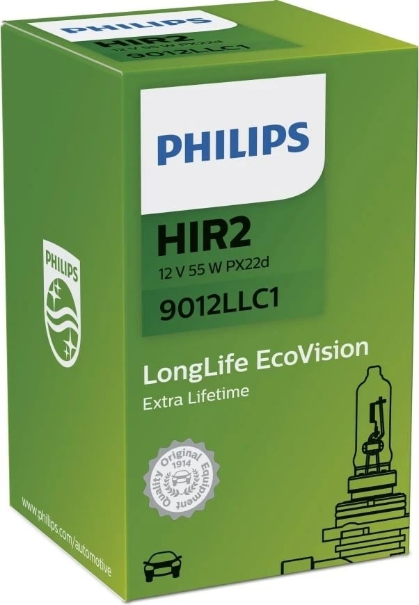 Llambë makine Philips HIR2, 12V 55W PX22d LongLife EcoVision, 1 copë