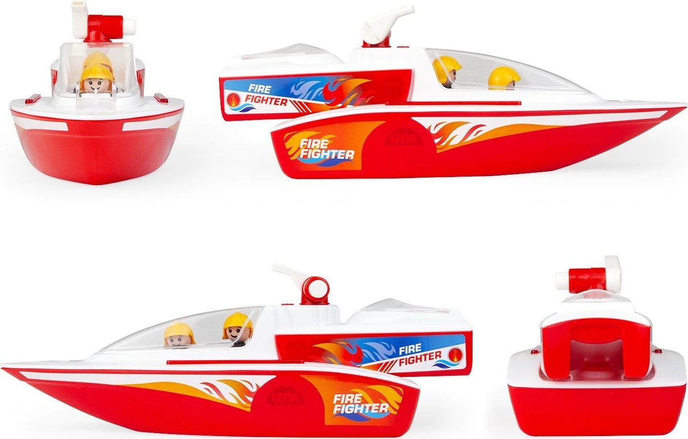 Set lodrash varkë zjarrfikëse Lena Boazz me katamaran, 2 figurina, kuqe/bardhë Set lodrash varkë zjarrfikëse Lena Boazz me katamaran, 2 figurina, kuqe/bardhë