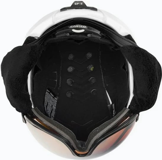 Helmetë ski CASCO SP-2 Carbonic Visor, e bardhë, S (52-54)